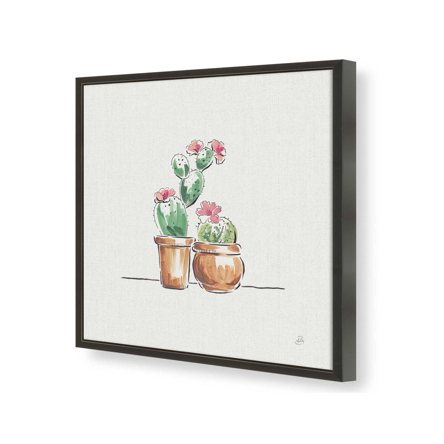 [Color:Satin Black], Picture of art in a Satin Black frame of the corner