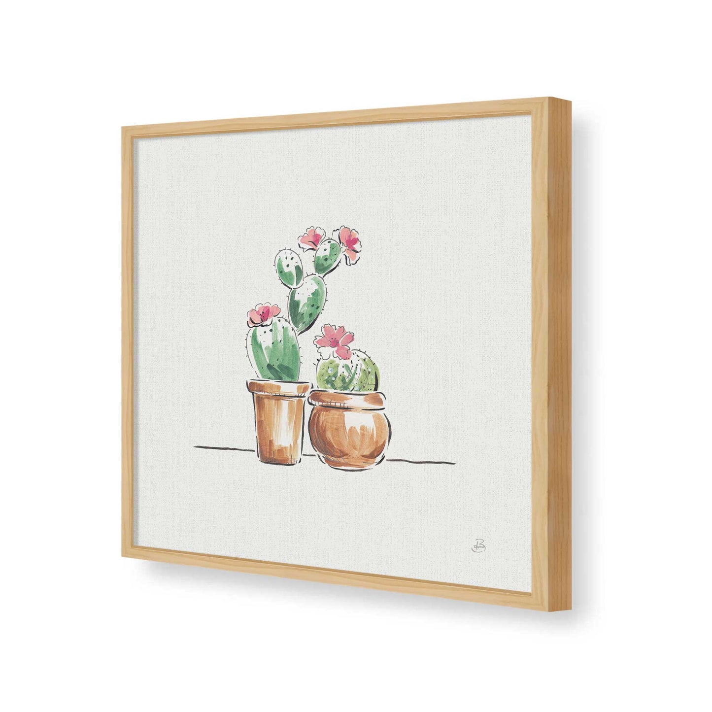 [Color:American Maple], Picture of art in a American Maple frame of the corner