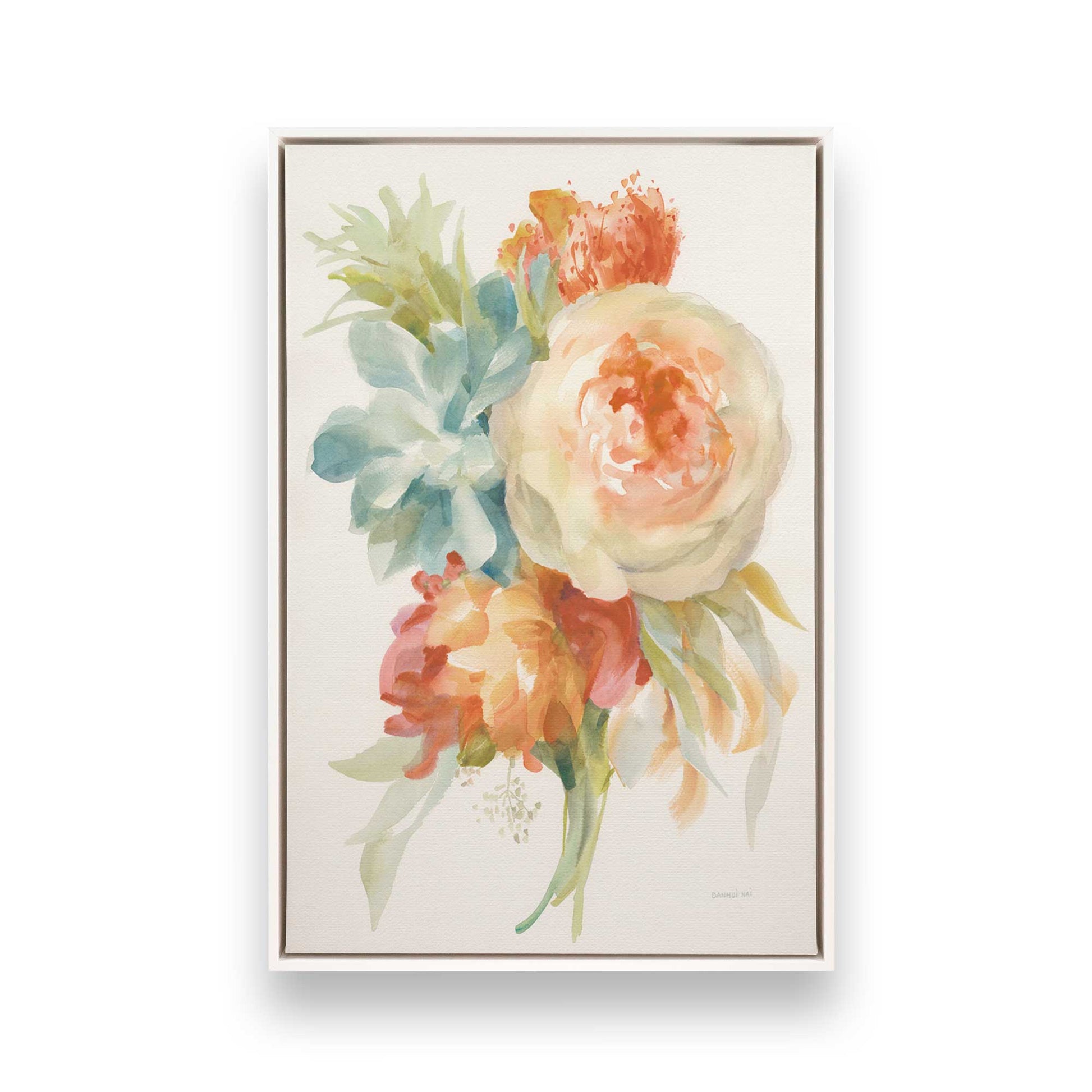 [Color:Opaque White], Picture of art in a White frame