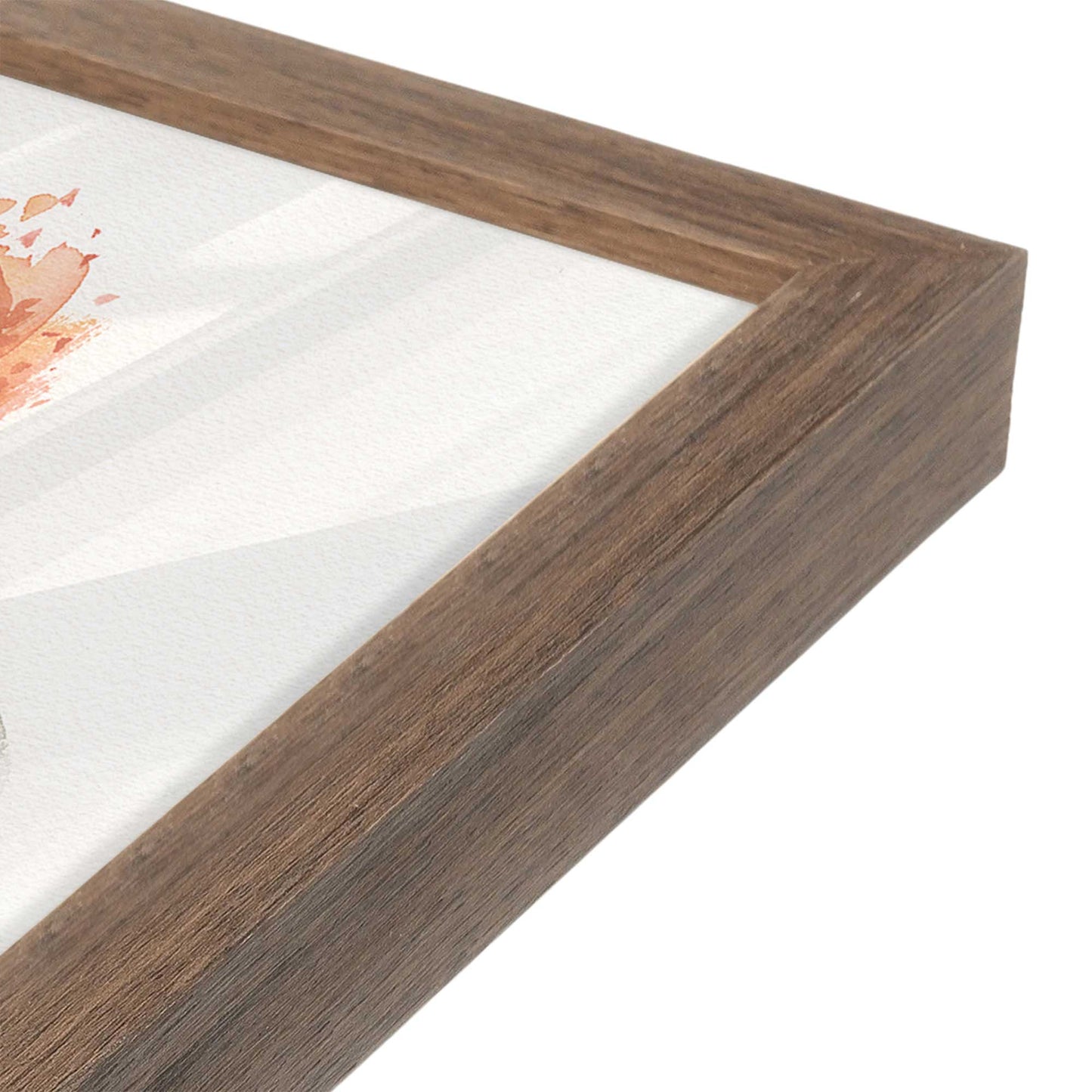 [Color:Walnut], Picture of art in a Walnut frame at an angle