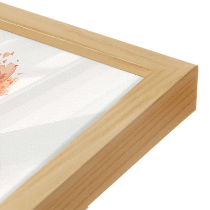 [Color:American Maple], Picture of art in a American Maple frame at an angle