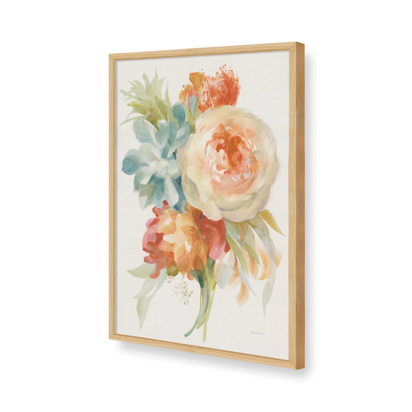 [Color:American Maple], Picture of art in a American Maple frame of the corner