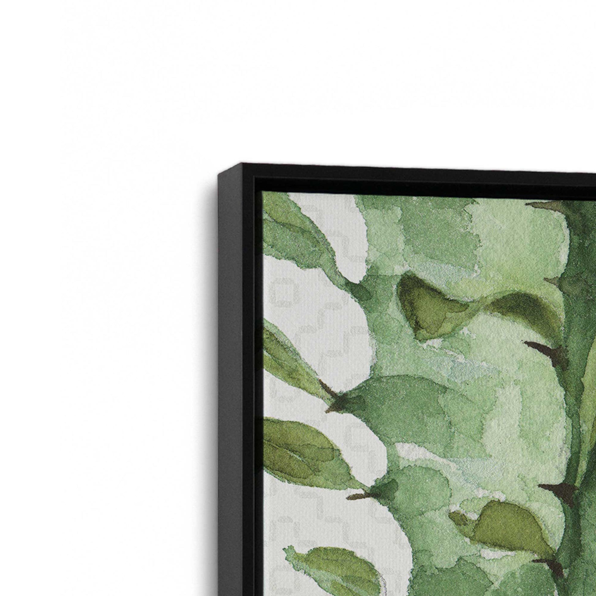 [Color:Satin Black], Picture of art in a Satin Black frame at an angle
