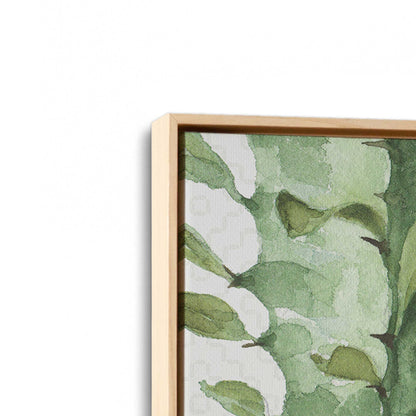 [Color:American Maple], Picture of art in a American Maple frame at an angle