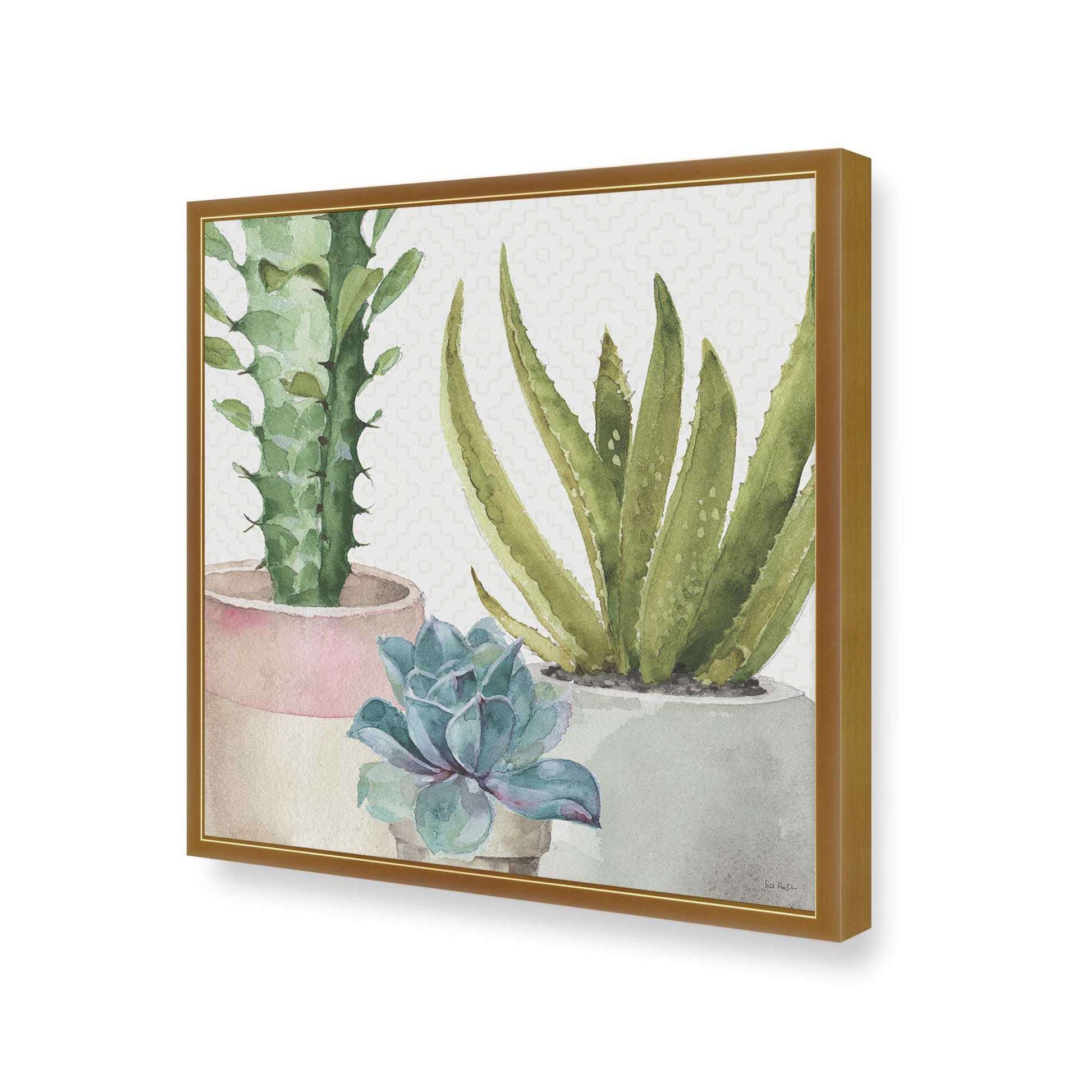 [Color:Polished Gold], Picture of art in a Polished Gold frame of the corner