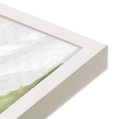 [Color:Opaque White], Picture of art in a Opaque White frame at an angle
