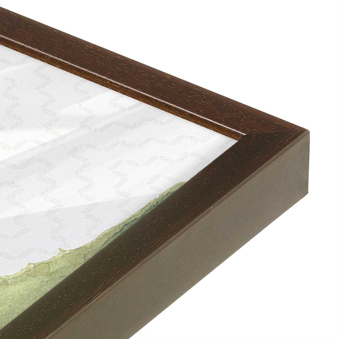 [Color:Espresso], Picture of art in a Espresso frame at an angle