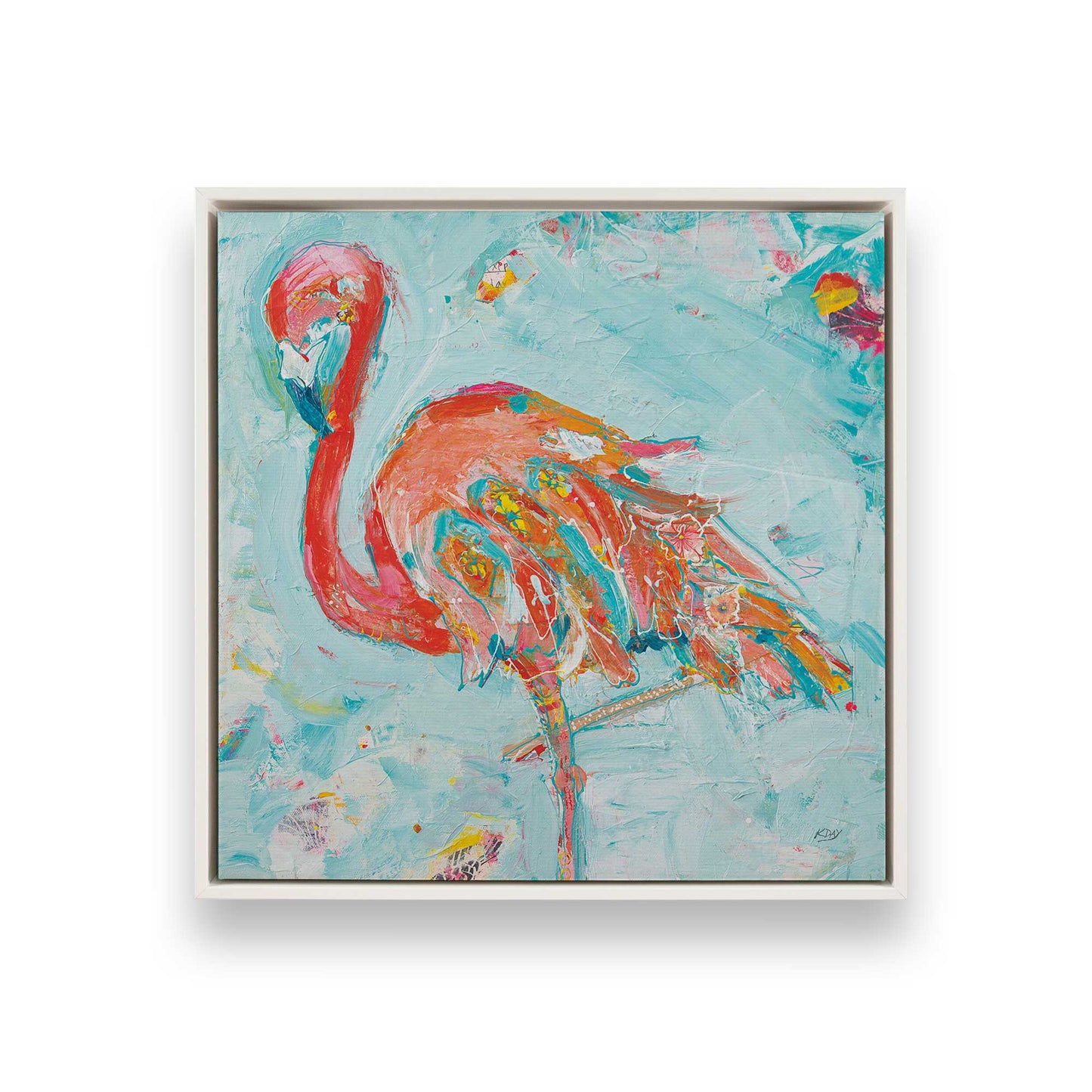 [Color:Opaque White], Picture of art in a White frame