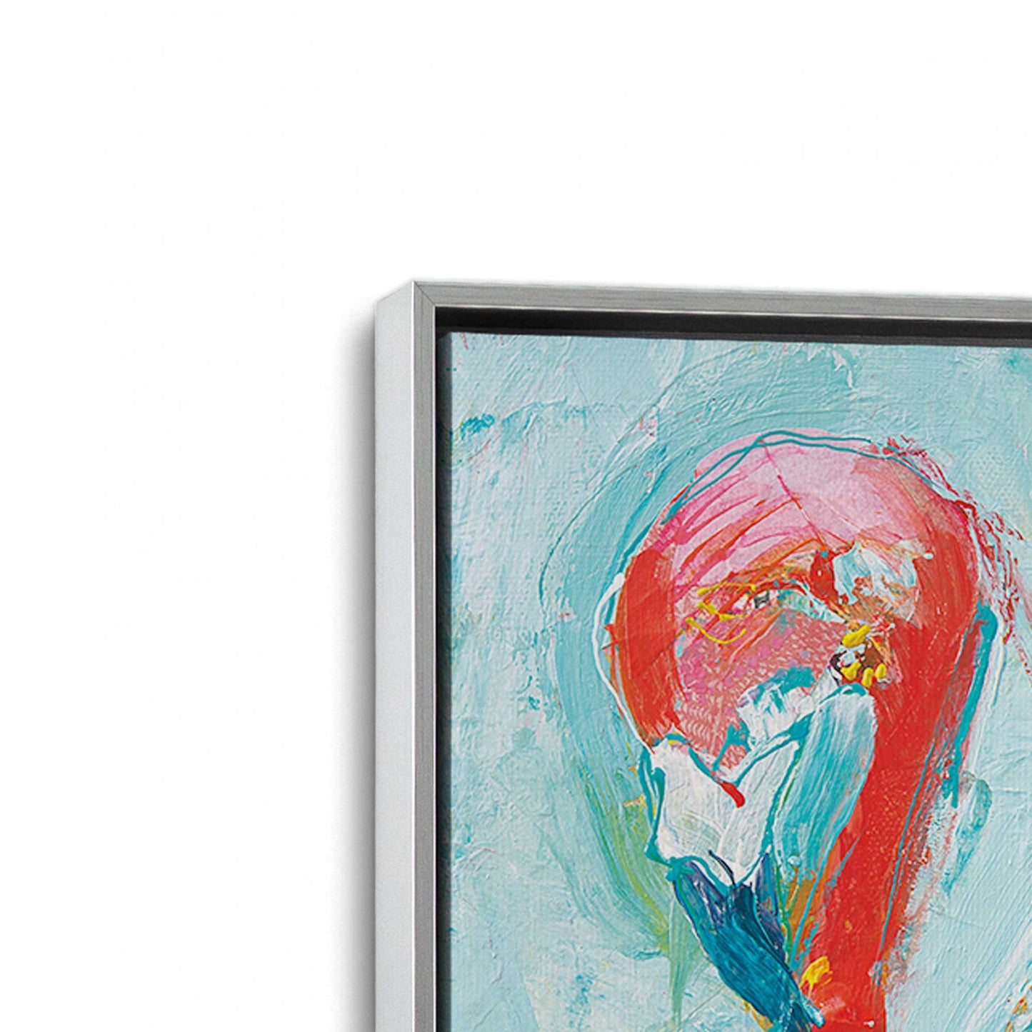 [Color:Polished Chrome], Picture of art in a Polished Chrome frame at an angle