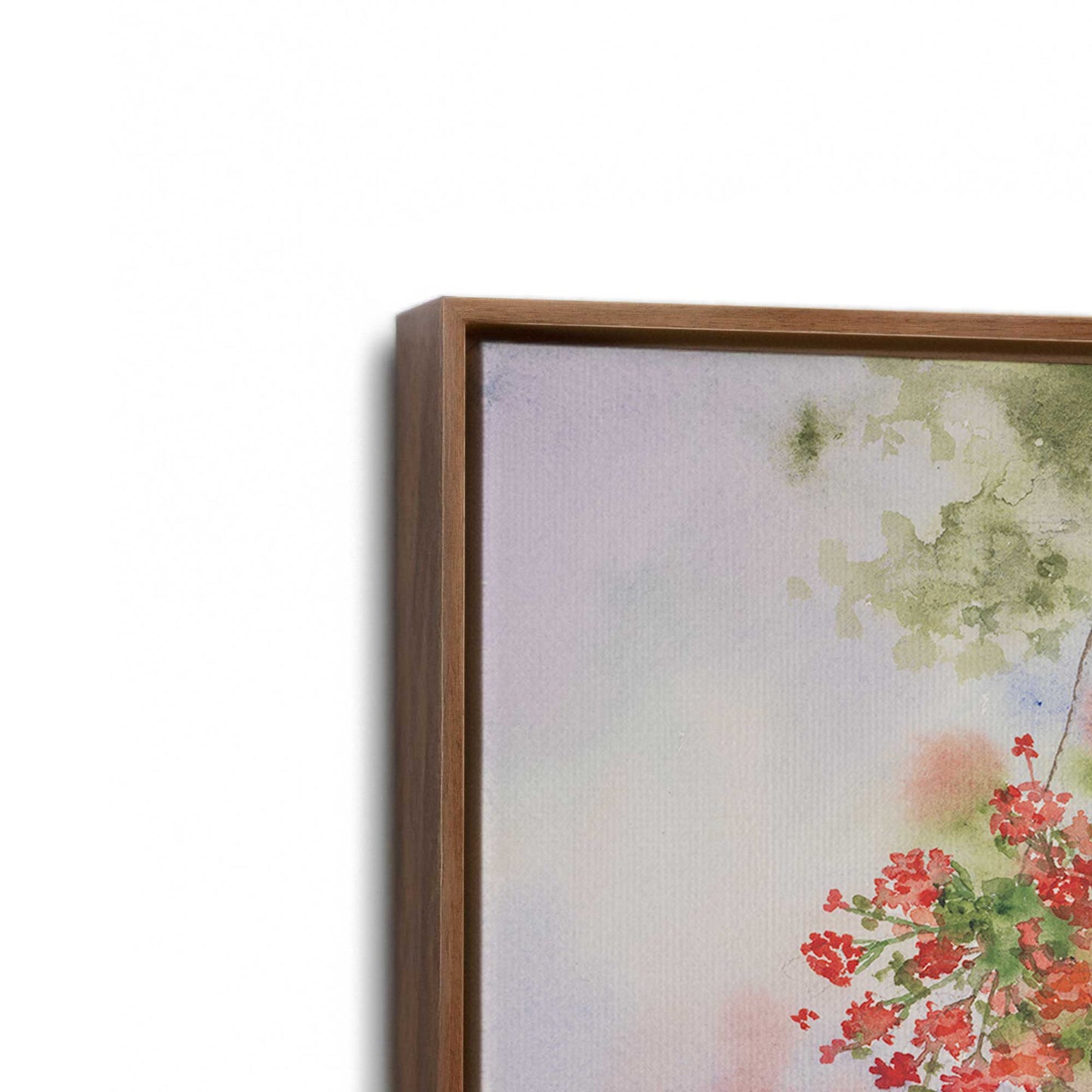 [Color:Walnut], Picture of art in a Walnut frame at an angle