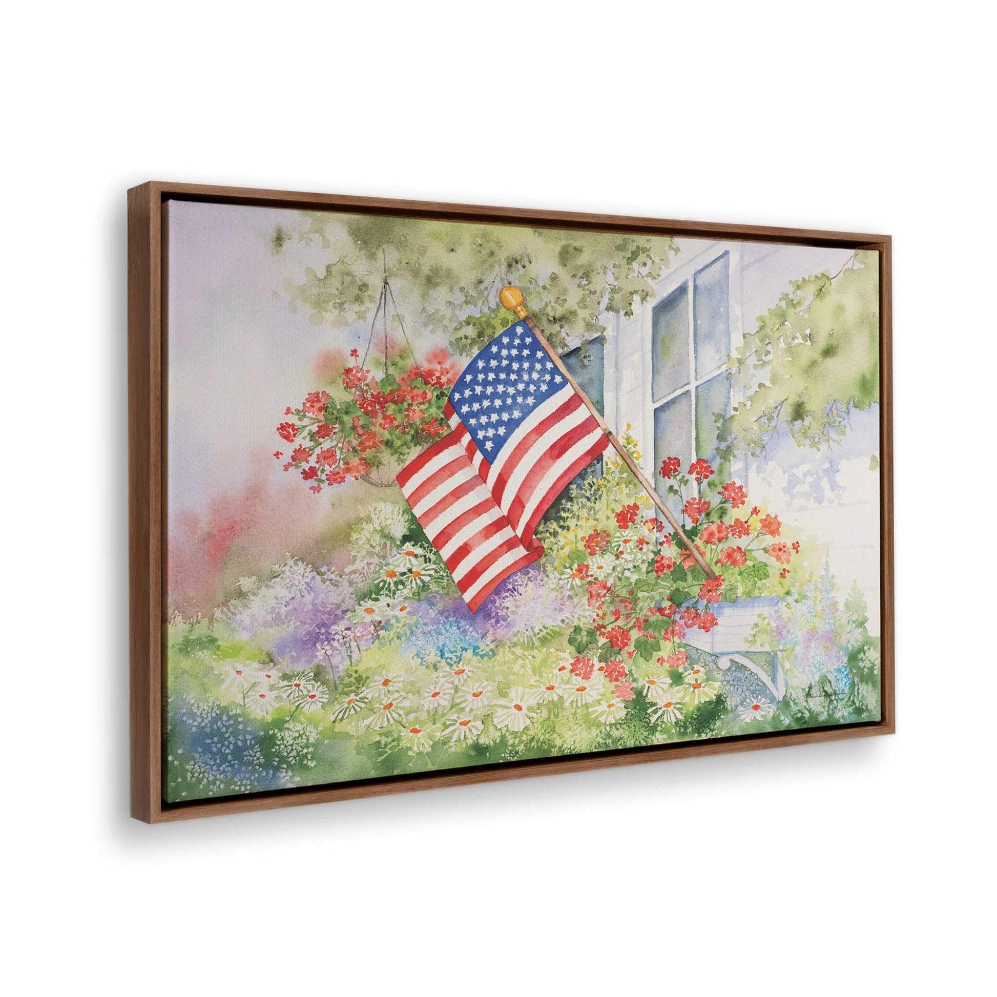 [Color:Walnut], Picture of the corner of the art