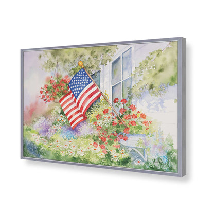 [Color:Polished Chrome], Picture of art in a Polished Chrome frame of the corner