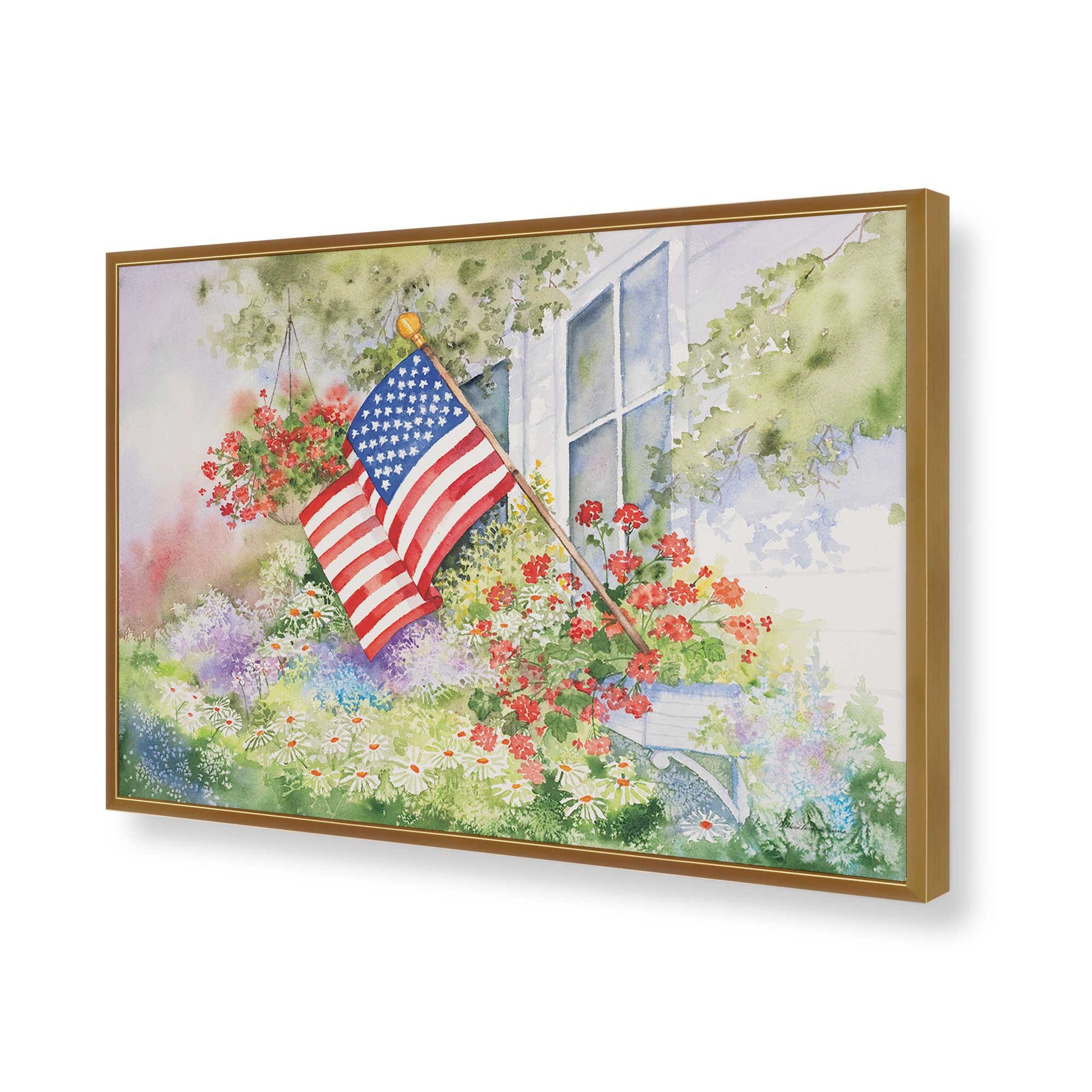 [Color:Polished Gold], Picture of art in a Polished Gold frame of the corner