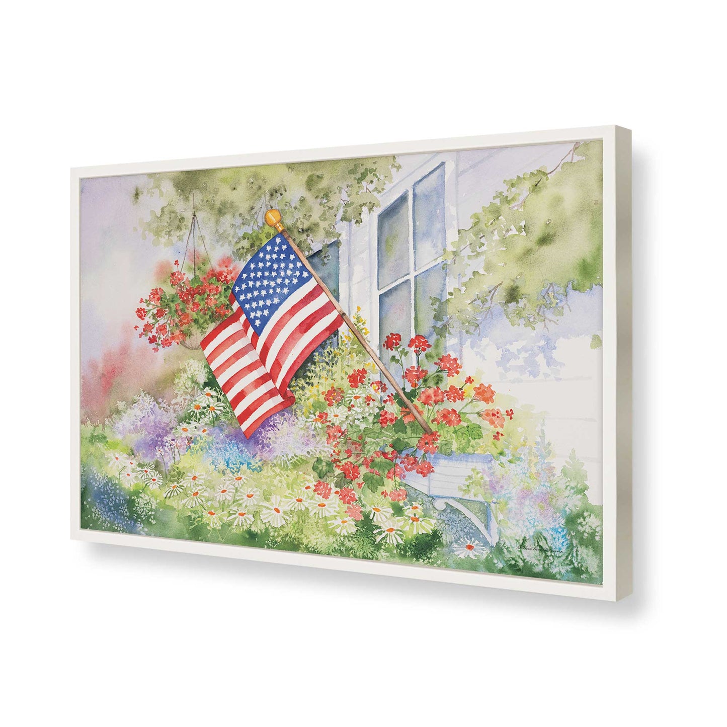 [Color:Opaque White], Picture of art in a Opaque White frame of the corner