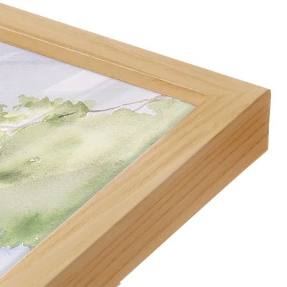 [Color:American Maple], Picture of art in a American Maple frame at an angle
