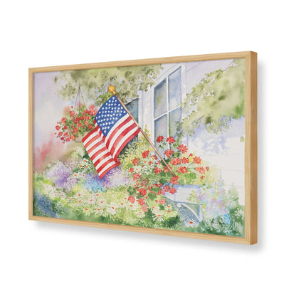 [Color:American Maple], Picture of art in a American Maple frame of the corner