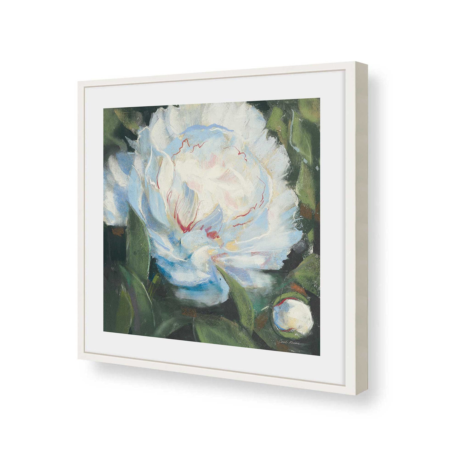 [Color:Opaque White], Picture of art in a Opaque White frame of the corner