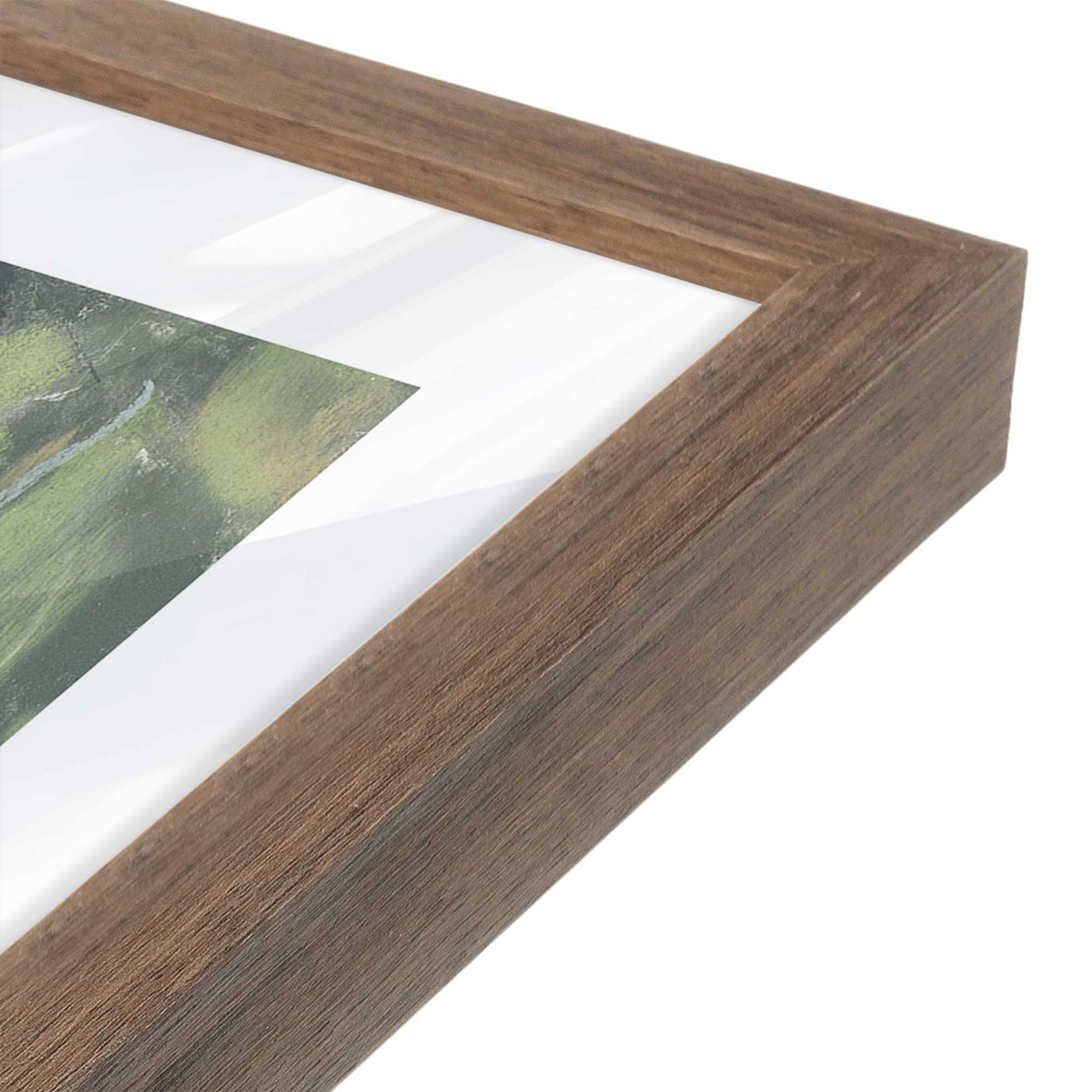 [Color:Walnut], Picture of art in a Walnut frame at an angle