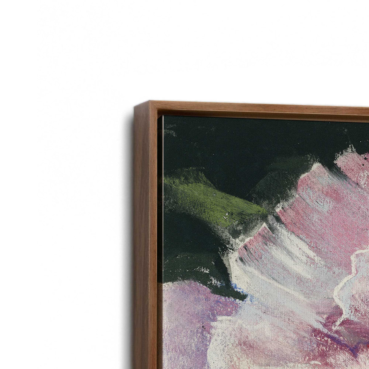 [Color:Walnut], Picture of art in a Walnut frame at an angle