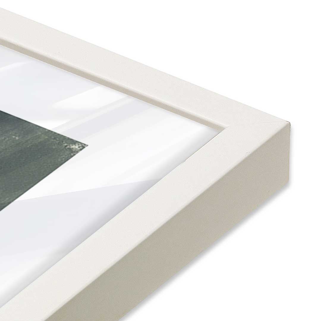 [Color:Opaque White], Picture of art in a Opaque White frame at an angle