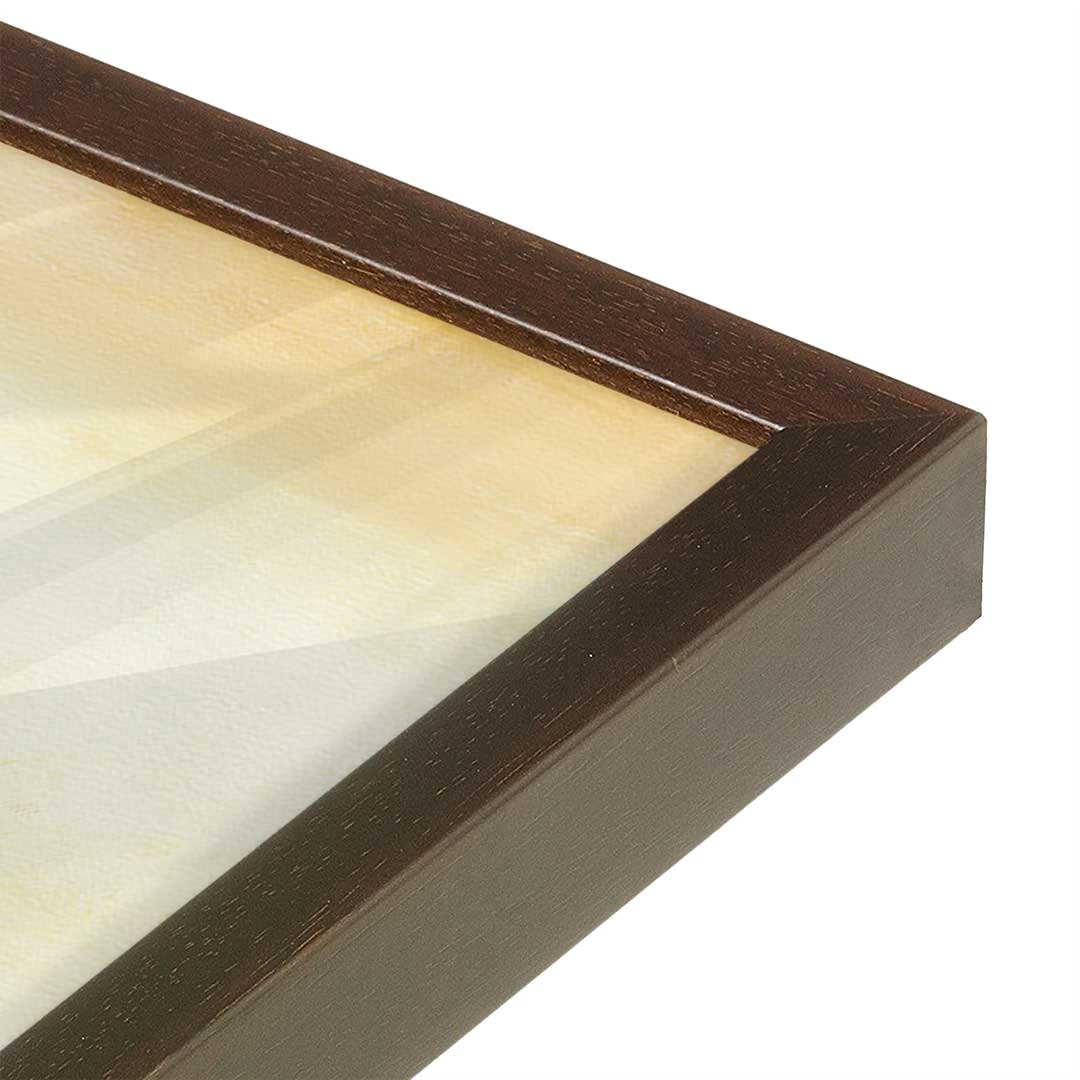 [Color:Espresso], Picture of art in a Espresso frame at an angle