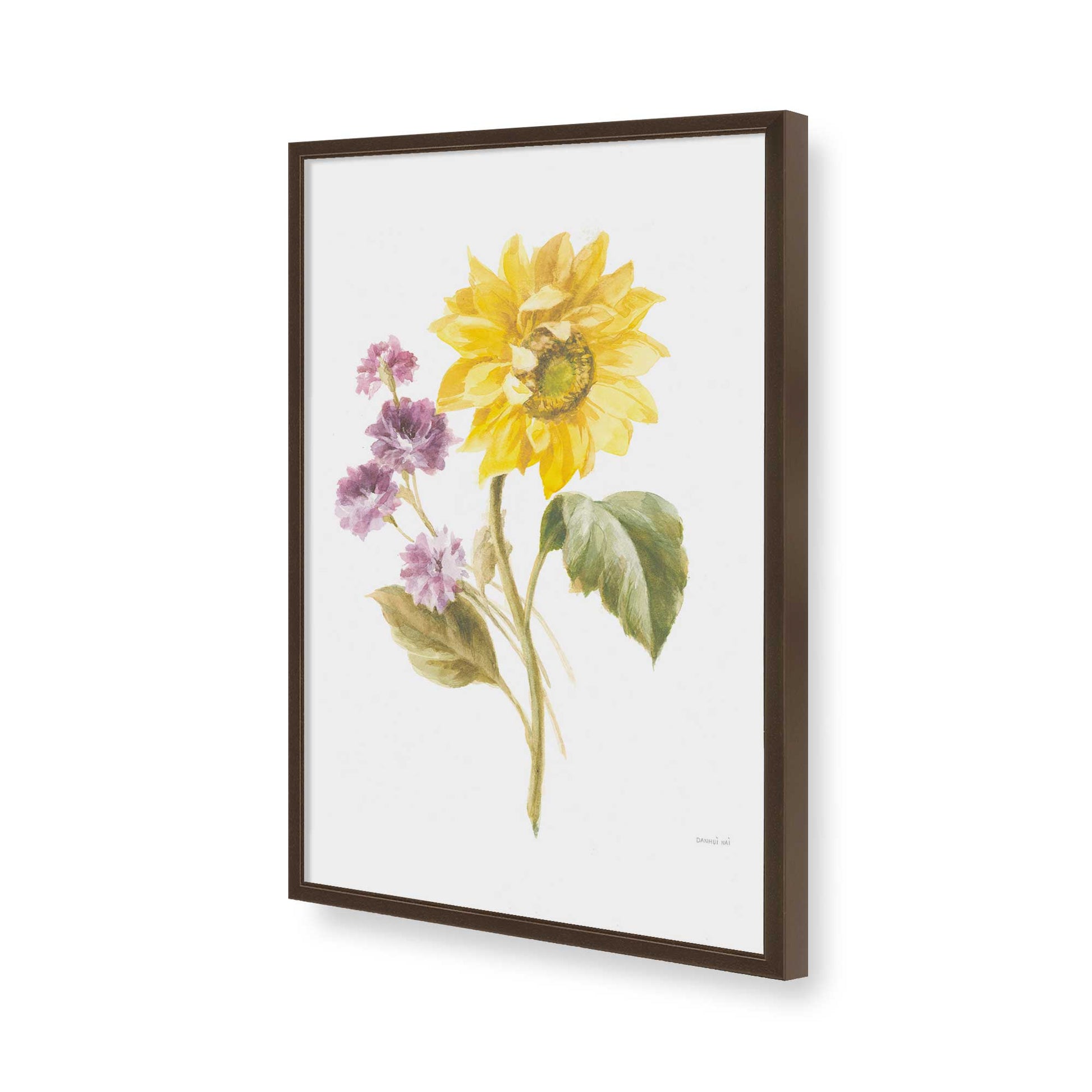 [Color:Brown], Picture of art in a Brown frame of the corner