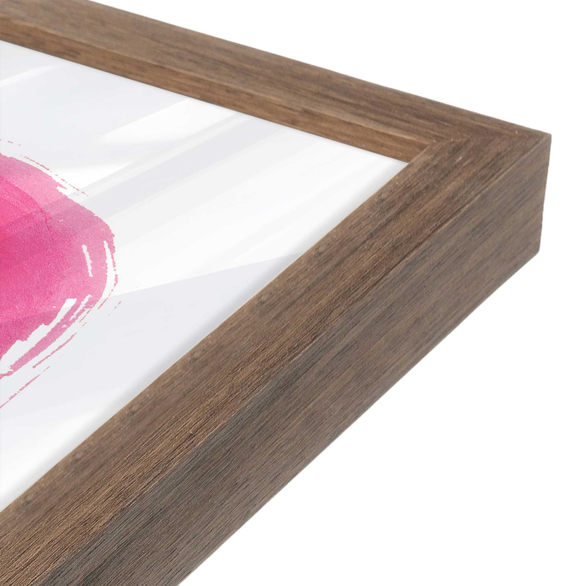 [Color:Walnut], Picture of art in a Walnut frame at an angle