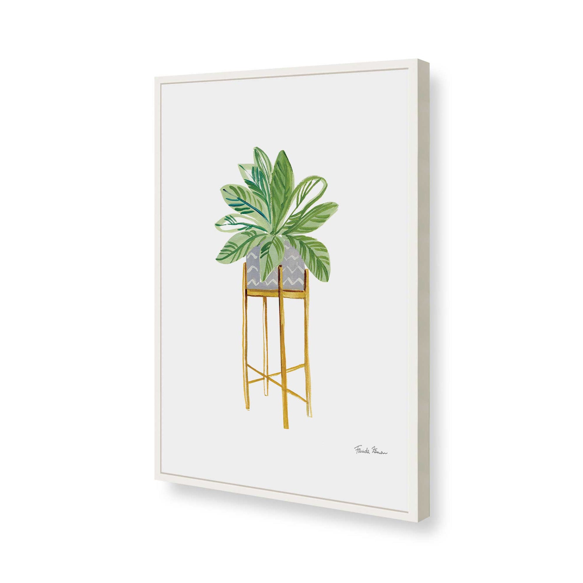 [Color:Opaque White], Picture of art in a Opaque White frame of the corner