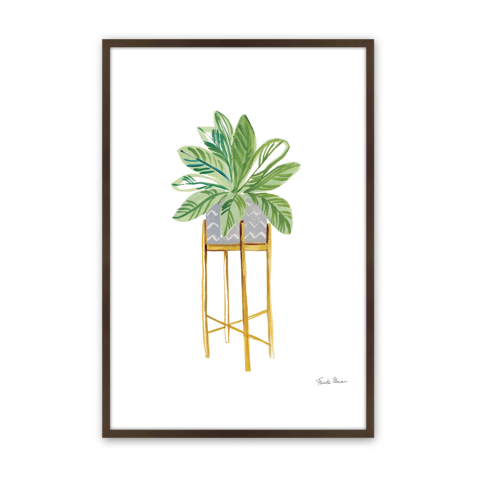 [Color:Brown], Picture of art in a Brown frame