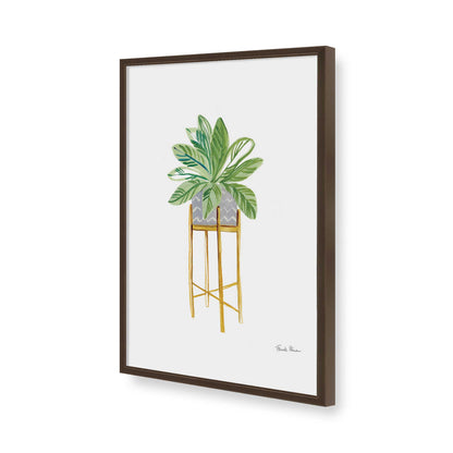 [Color:Brown], Picture of art in a Brown frame of the corner