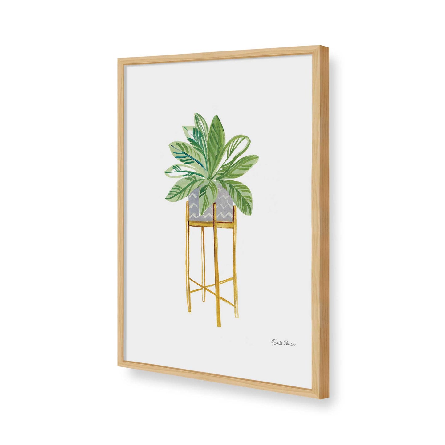 [Color:American Maple], Picture of art in a American Maple frame of the corner