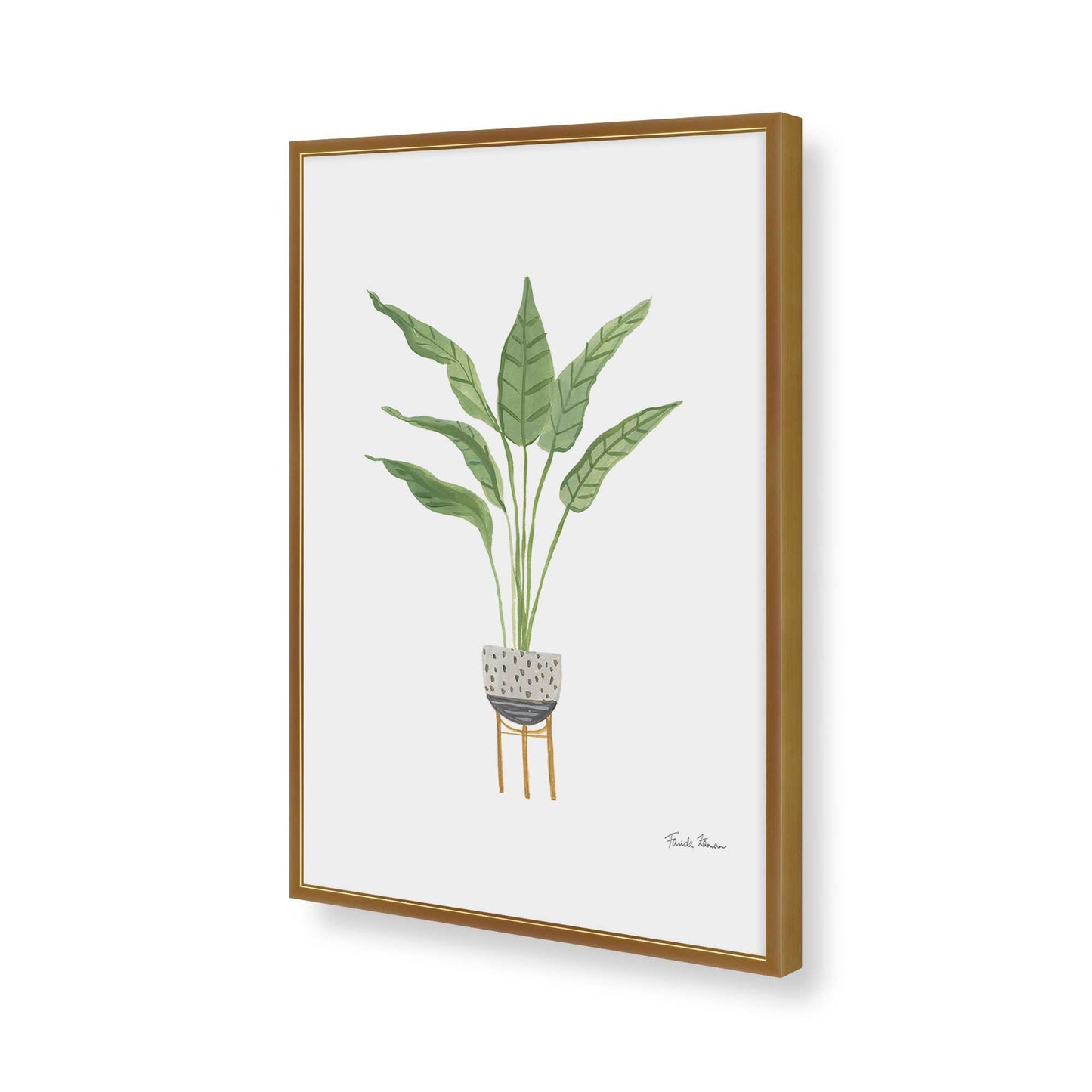 [Color:Polished Gold], Picture of art in a Polished Gold frame of the corner