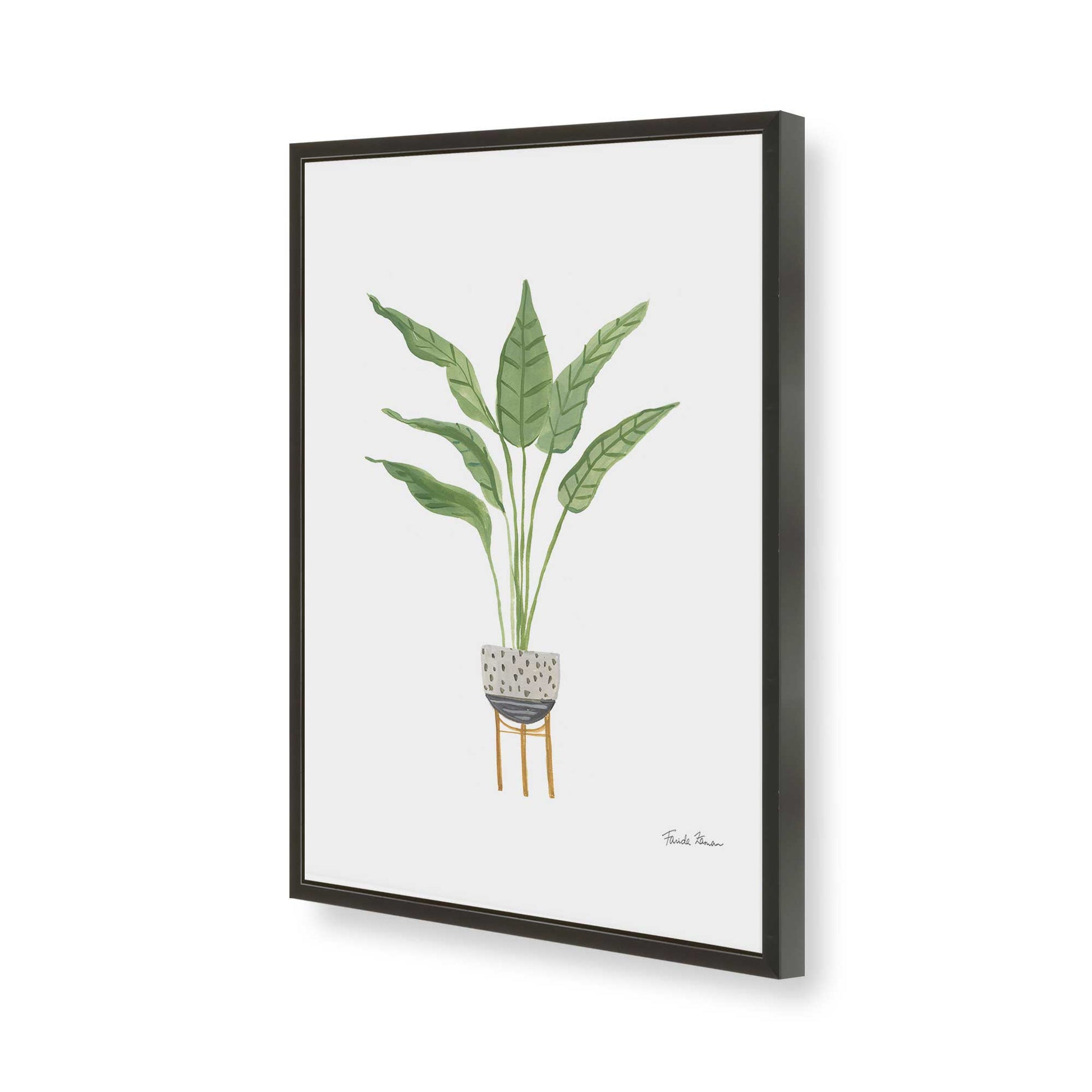 [Color:Satin Black], Picture of art in a Satin Black frame of the corner