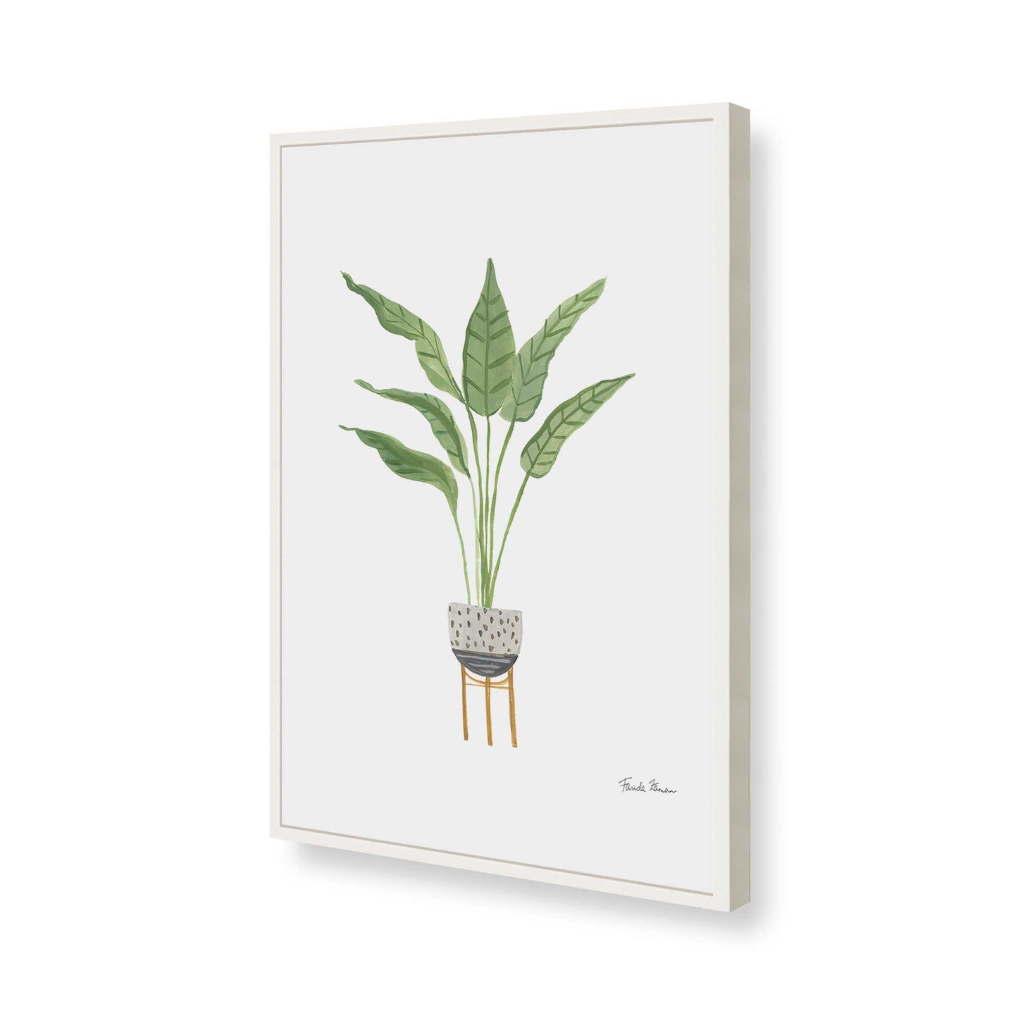 [Color:Opaque White], Picture of art in a Opaque White frame of the corner
