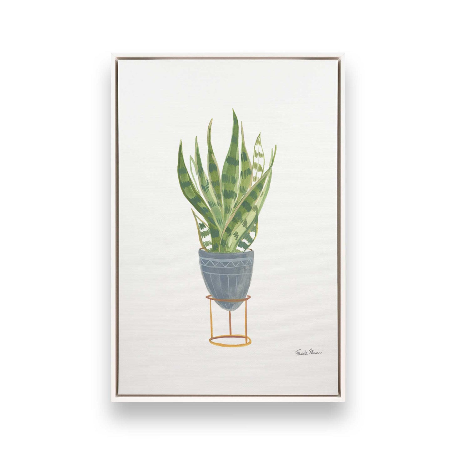 [Color:Opaque White], Picture of art in a White frame