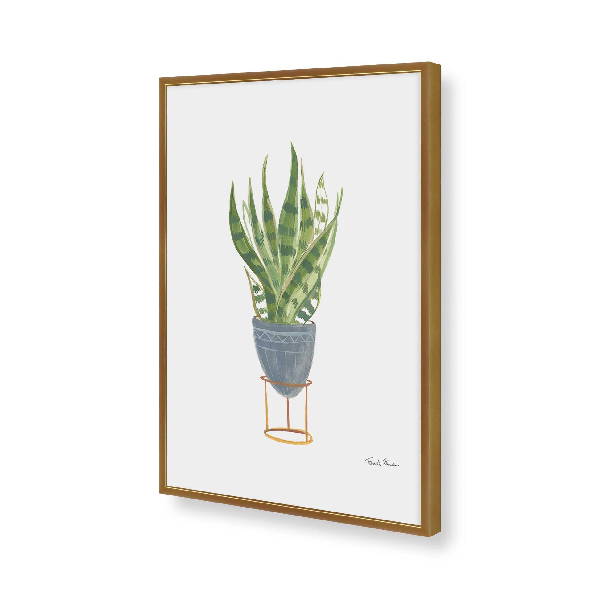 [Color:Polished Gold], Picture of art in a Polished Gold frame of the corner