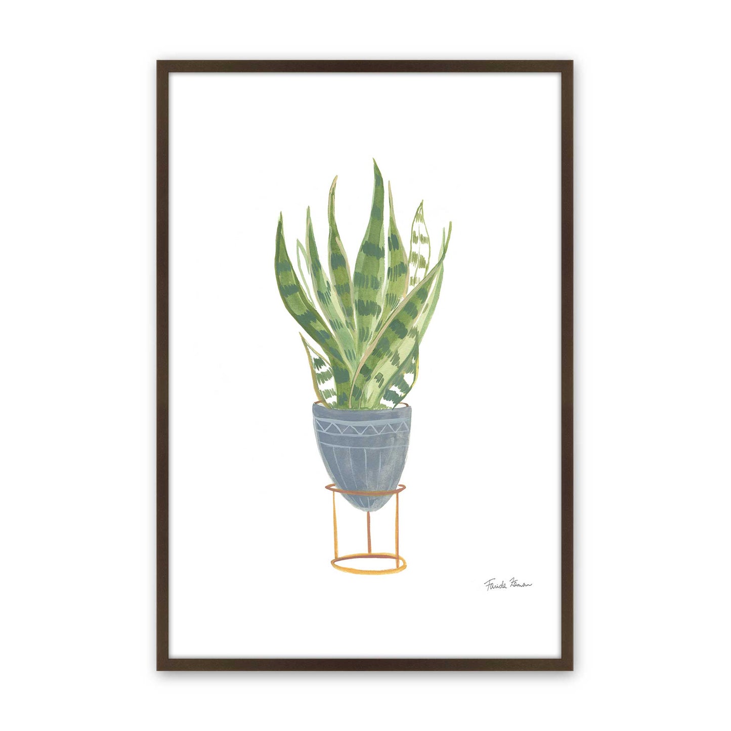 [Color:Brown], Picture of art in a Brown frame