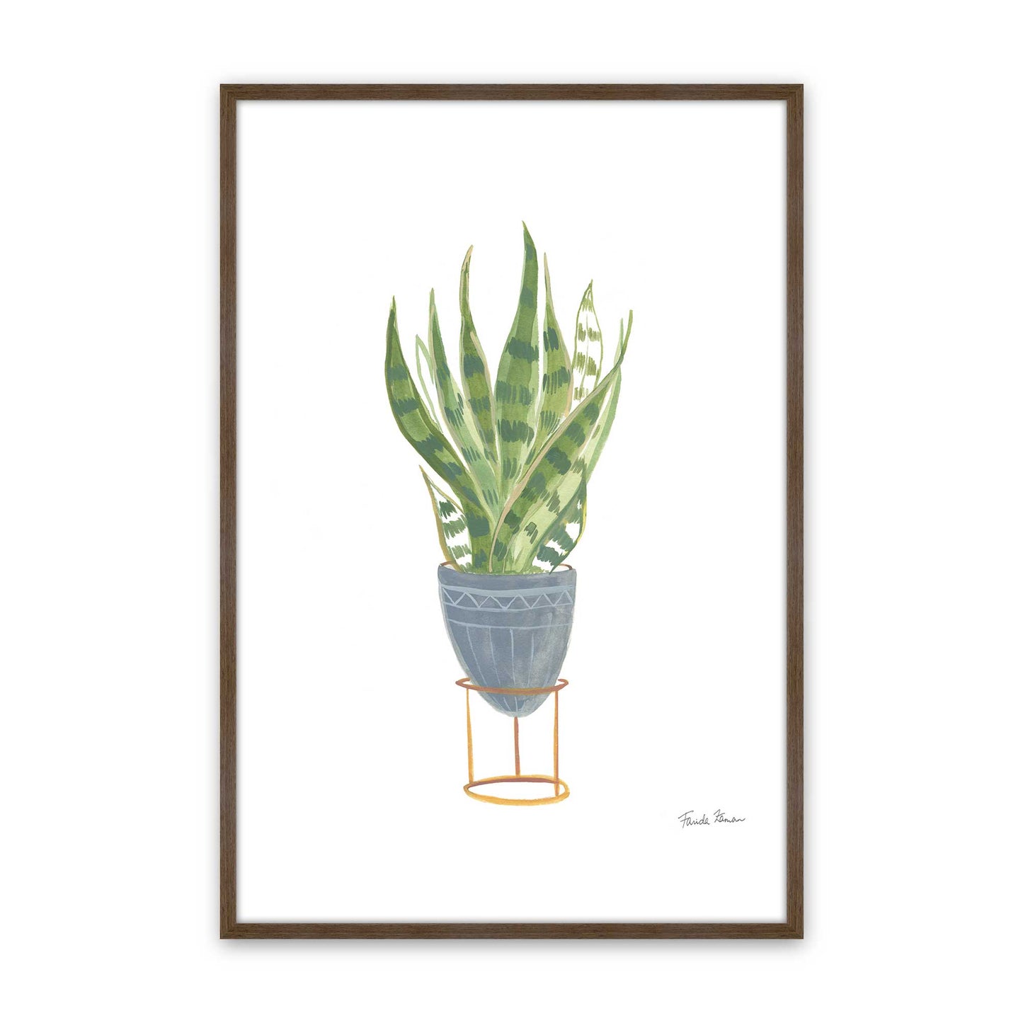 [Color:Walnut], Picture of art in a Walnut frame