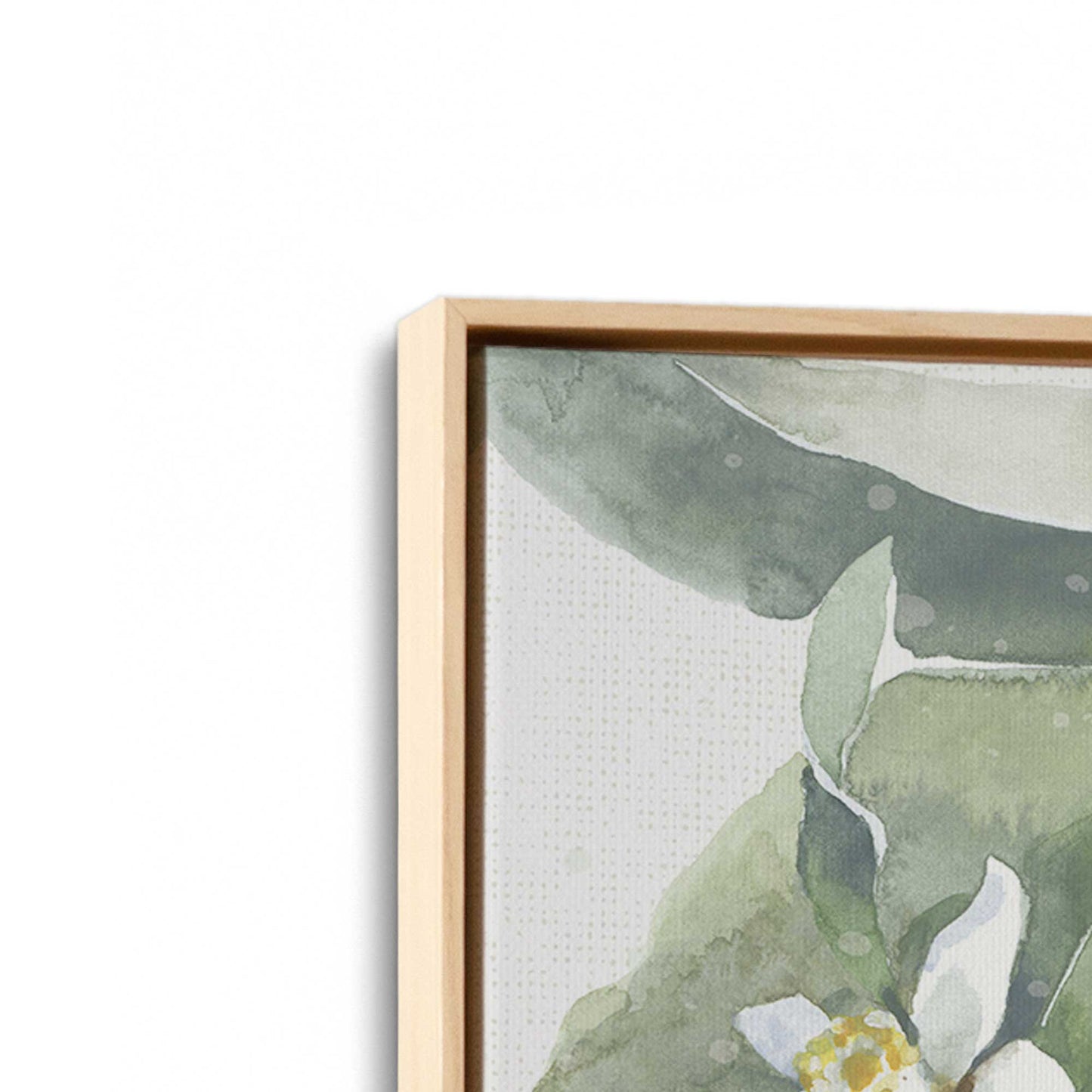 [Color:American Maple], Picture of art in a American Maple frame at an angle