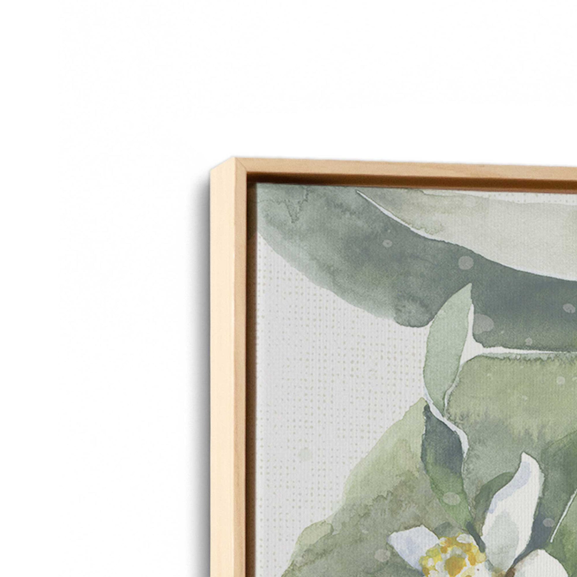 [Color:American Maple], Picture of art in a American Maple frame at an angle