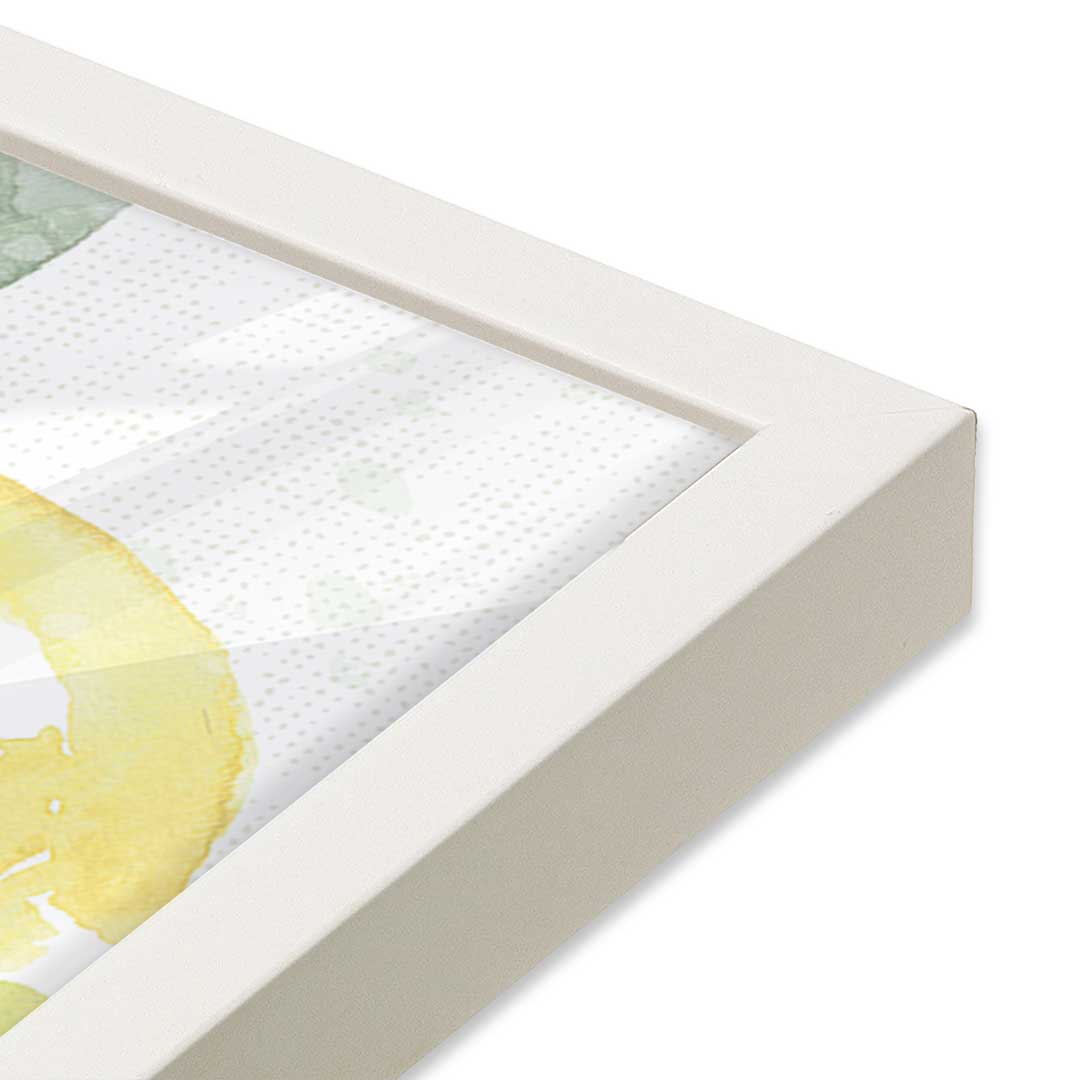 [Color:Opaque White], Picture of art in a Opaque White frame at an angle