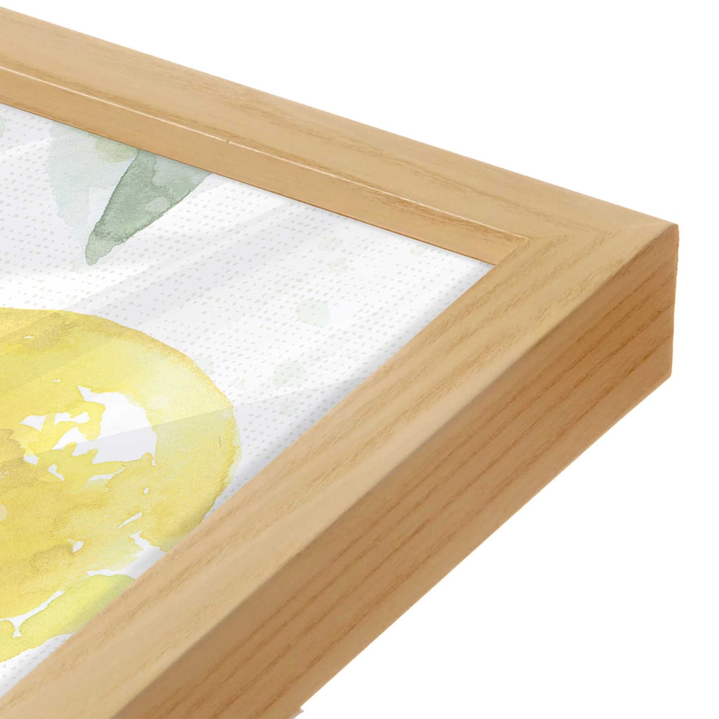 [Color:American Maple], Picture of art in a American Maple frame at an angle