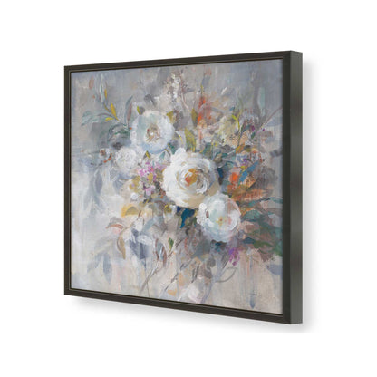 [Color:Satin Black], Picture of art in a Satin Black frame of the corner