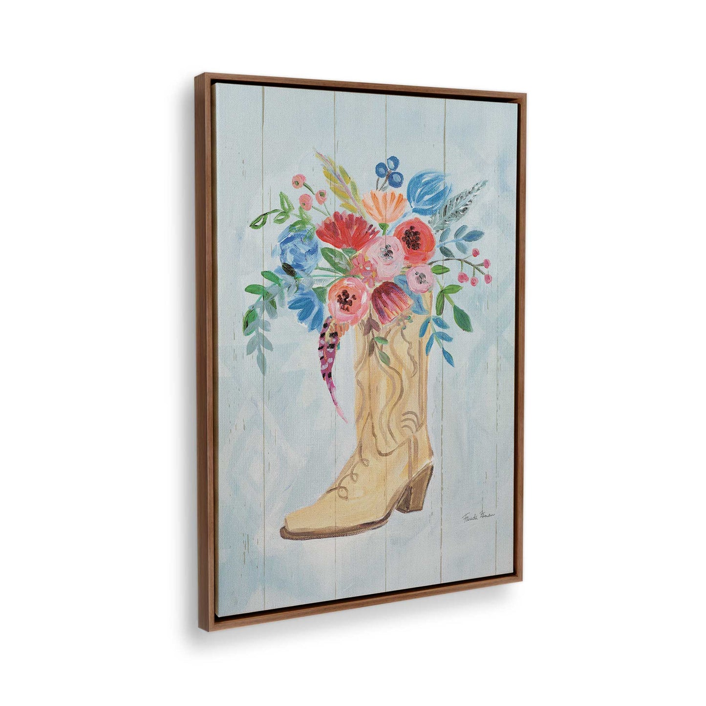 [Color:Walnut], Picture of the corner of the art