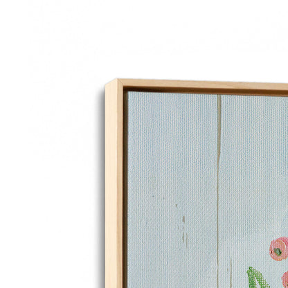 [Color:American Maple], Picture of art in a American Maple frame at an angle