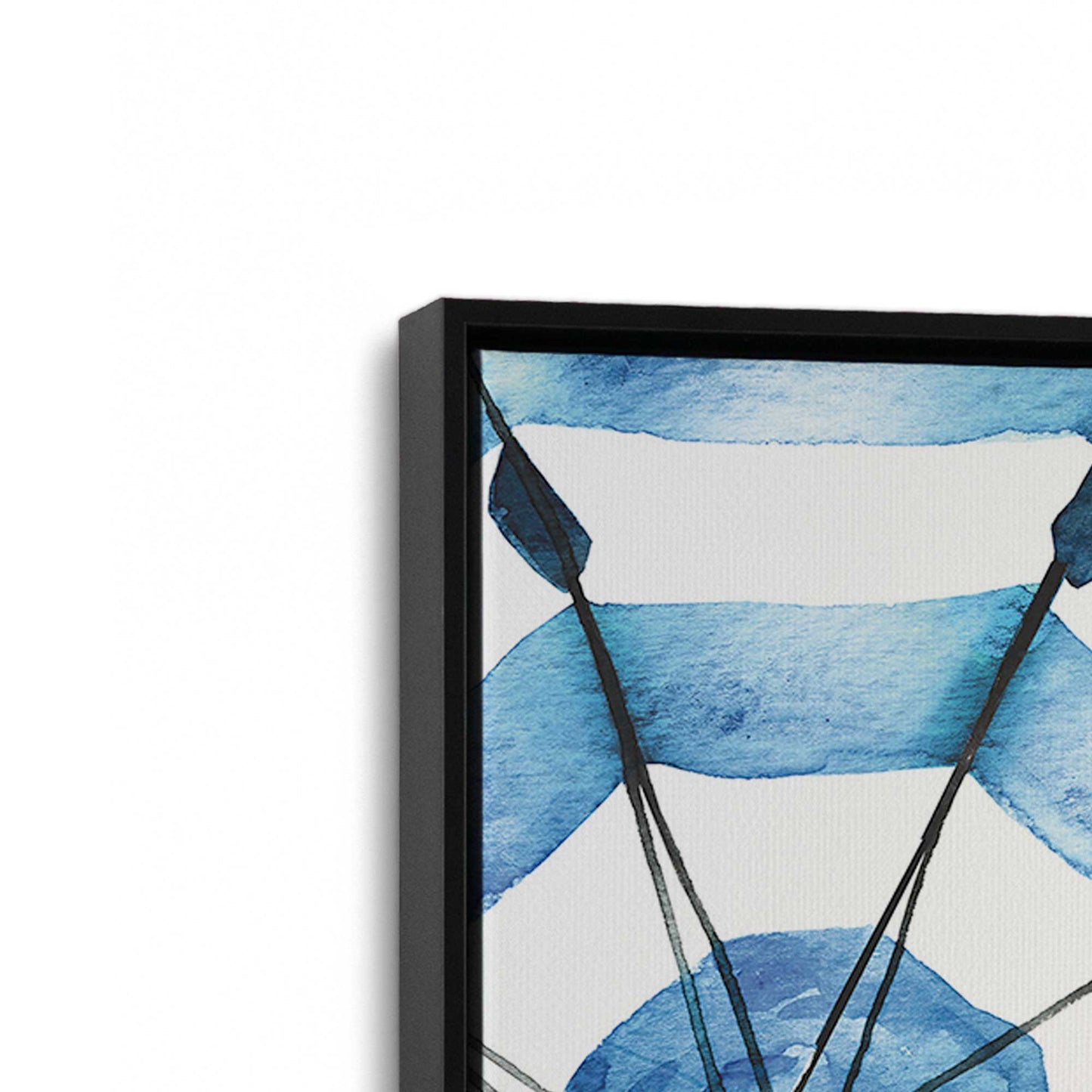 [Color:Satin Black], Picture of art in a Satin Black frame at an angle