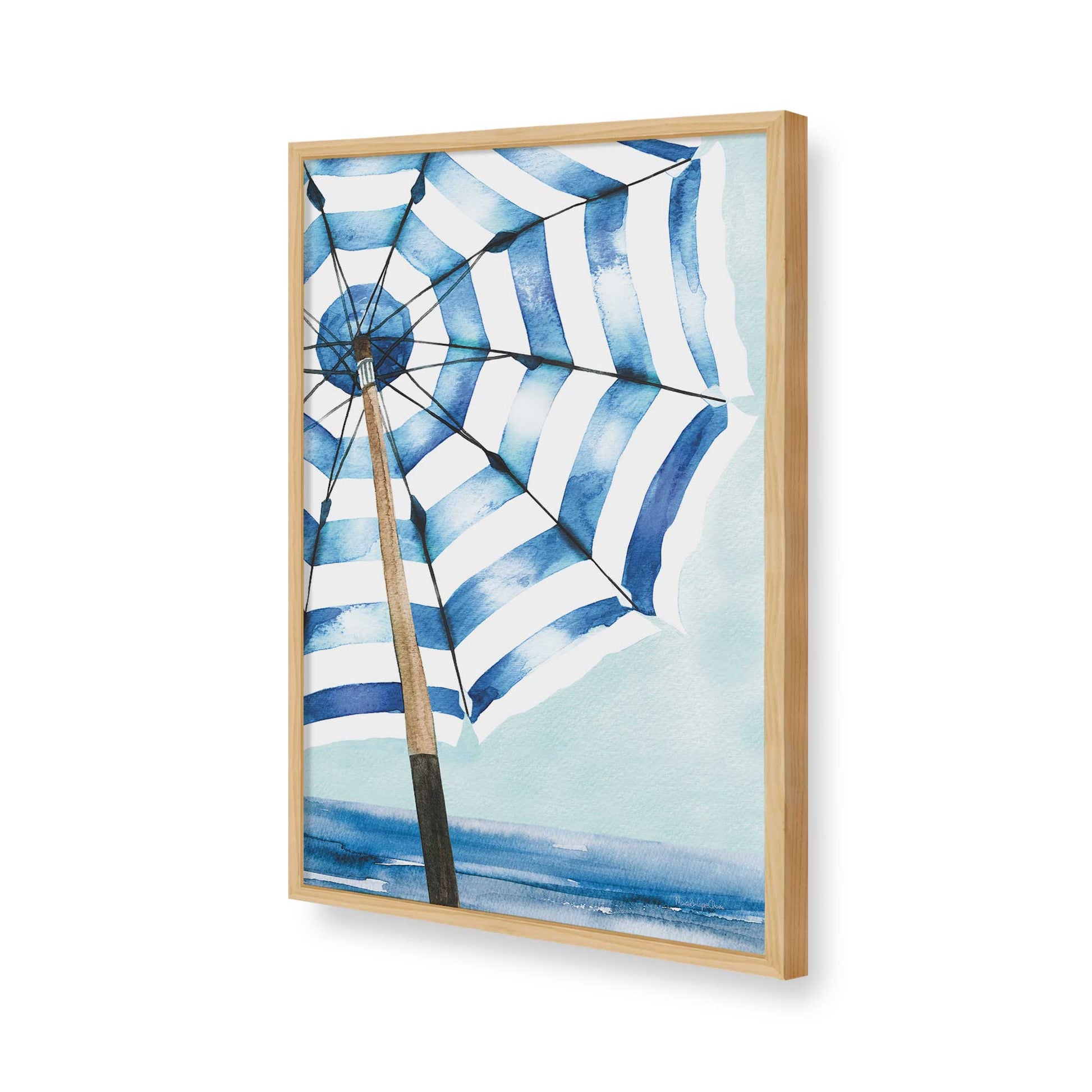 [Color:American Maple], Picture of art in a American Maple frame of the corner