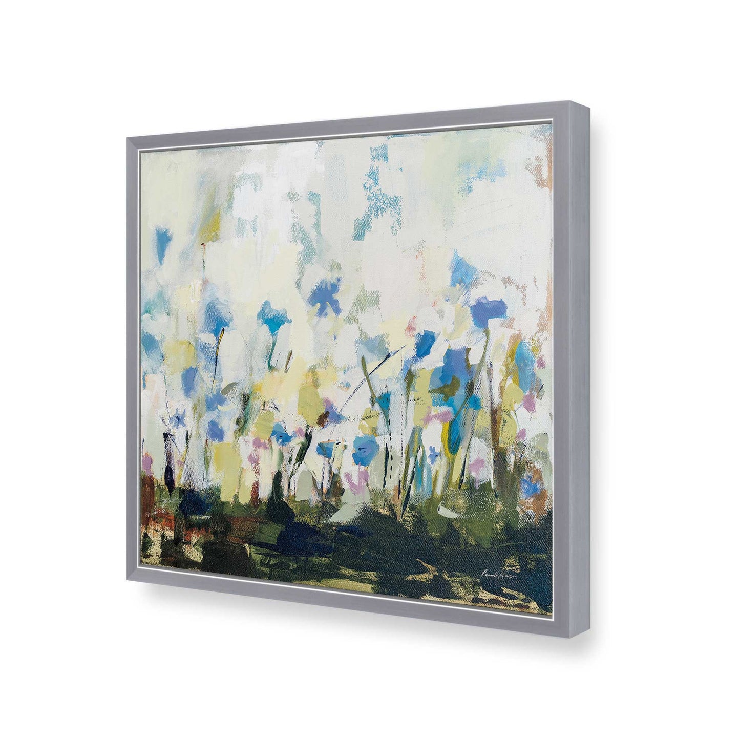 [Color:Polished Chrome], Picture of art in a Polished Chrome frame of the corner
