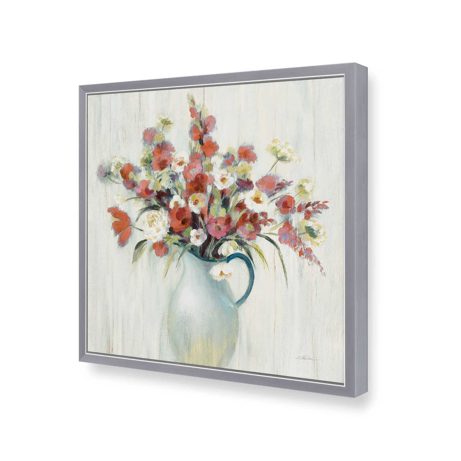[Color:Polished Chrome], Picture of art in a Polished Chrome frame of the corner