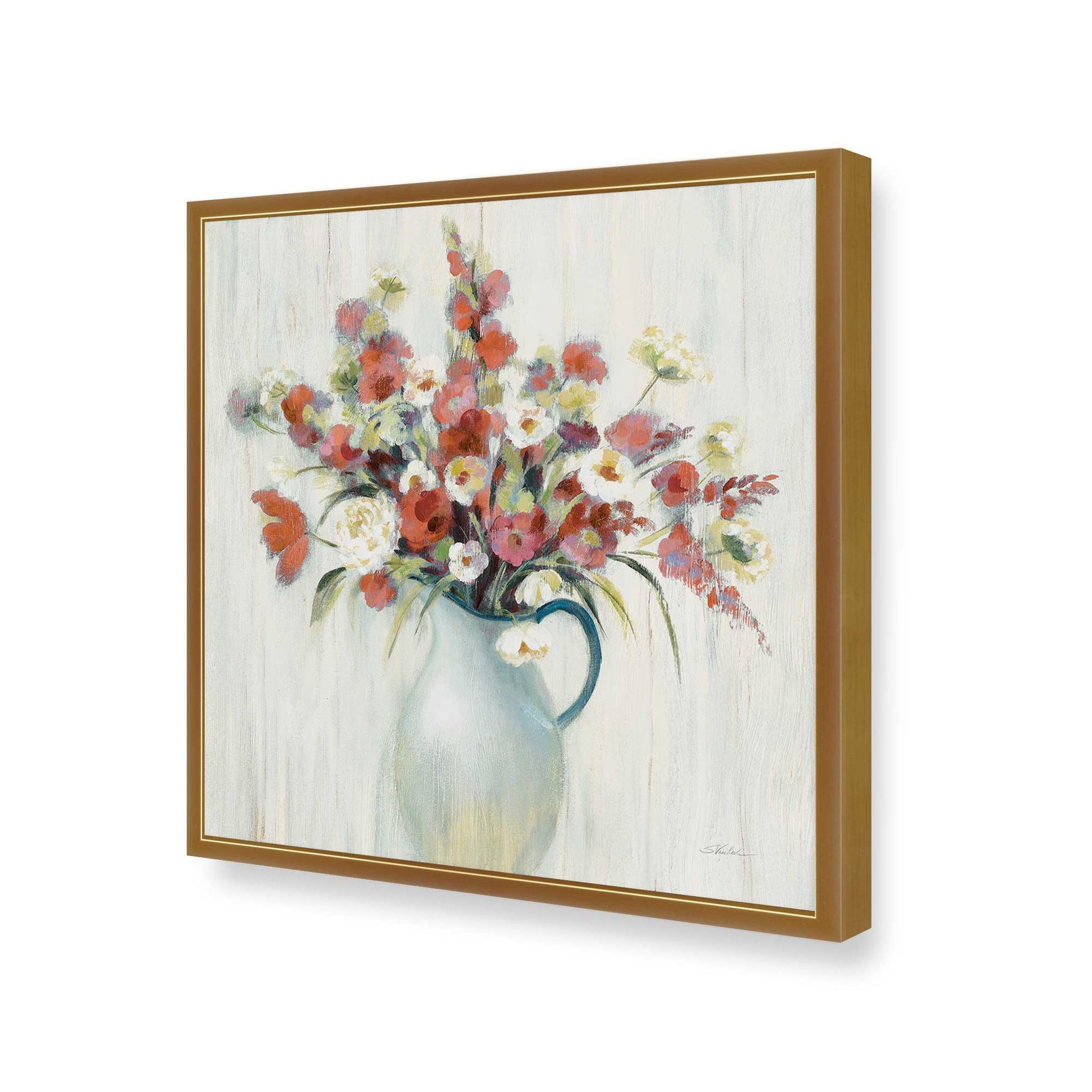 [Color:Polished Gold], Picture of art in a Polished Gold frame of the corner